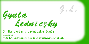 gyula ledniczky business card